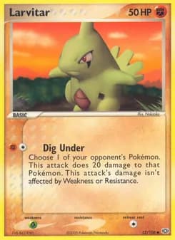Larvitar card in English