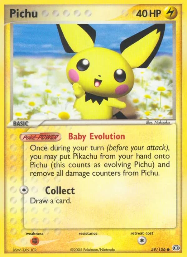 Pichu card in English