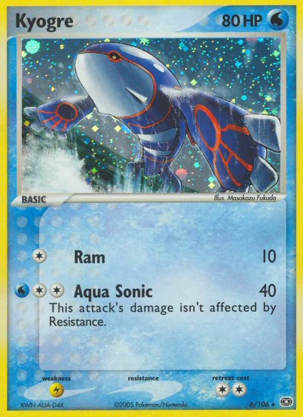 Kyogre card in English