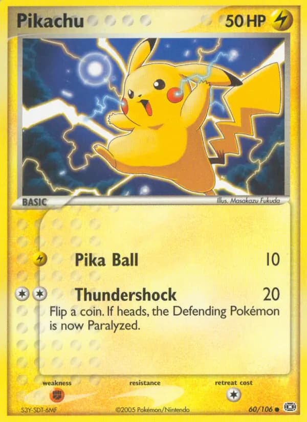 Pikachu card in English