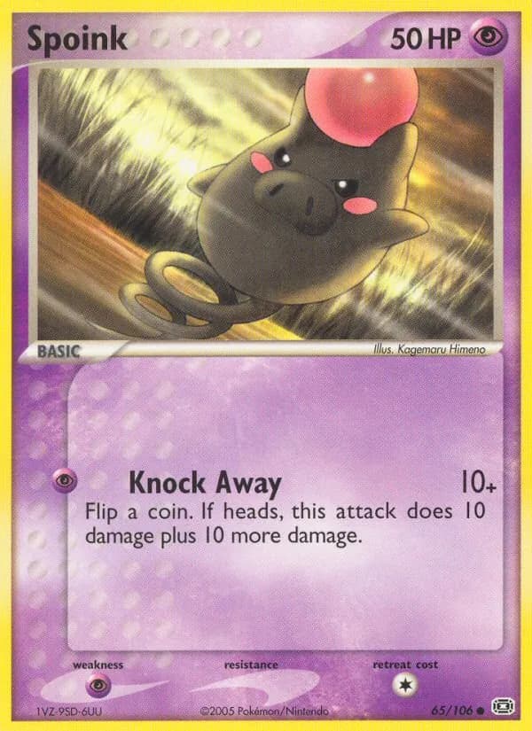 Spoink card in English
