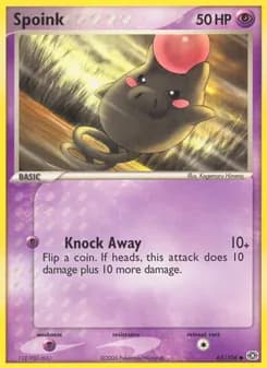 Spoink card in English