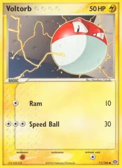 Voltorb card in English