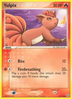 Vulpix card in English