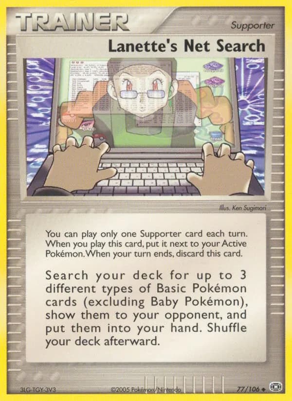Lanette's Net Search card in English