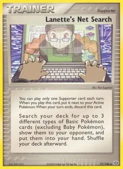 Lanette's Net Search card in English