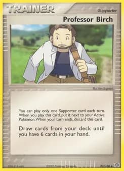 Professor Birch card in English