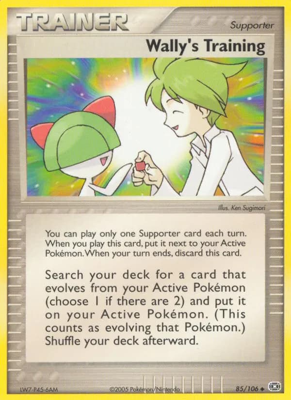 Wally's Training card in English
