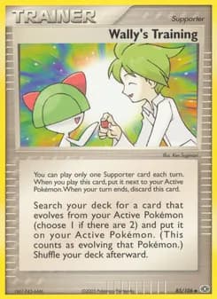 Wally's Training card in English