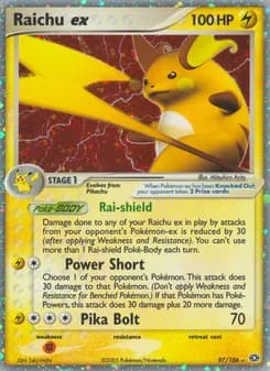 Raichu ex card in English