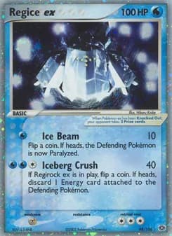 Regice ex card in English