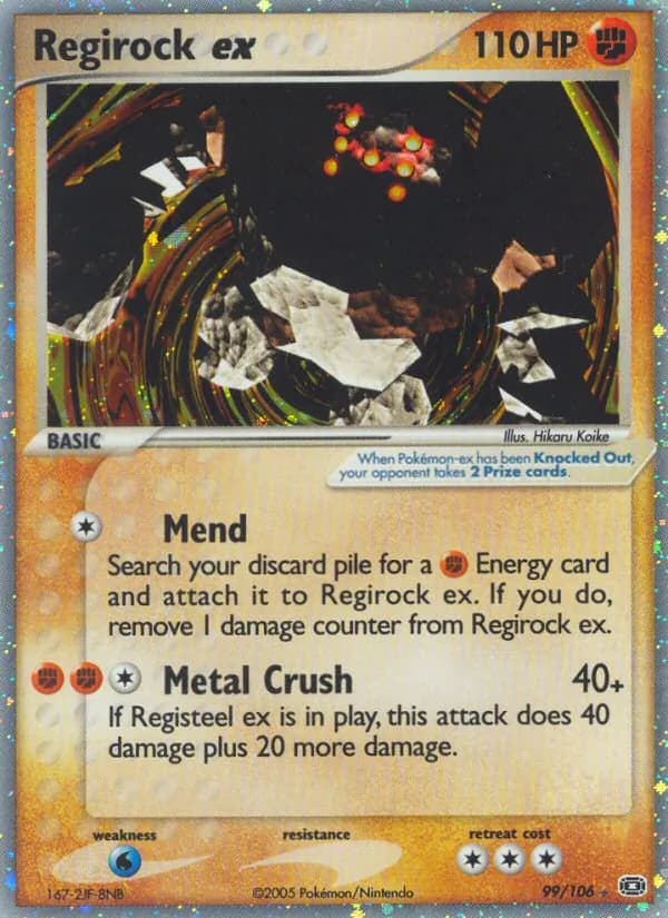 Regirock ex card in English