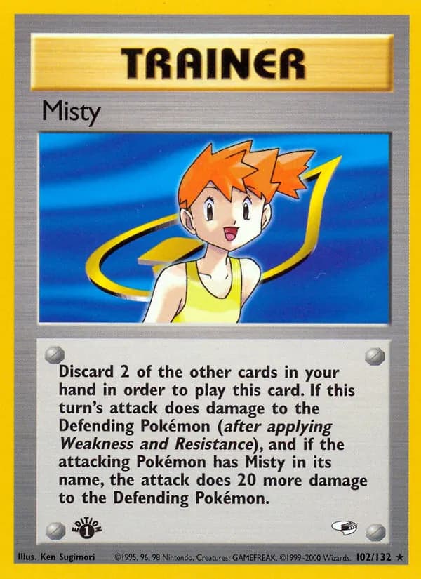 Misty card in English