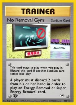 No Removal Gym card in English
