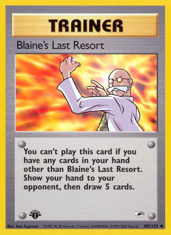 Blaine's Last Resort card in English
