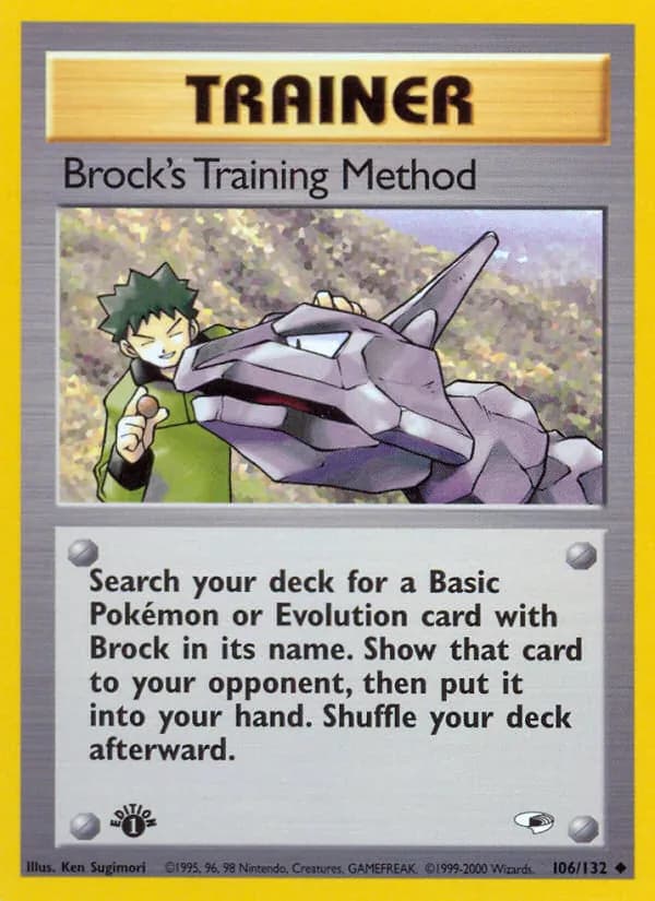 Brock's Training Method card in English