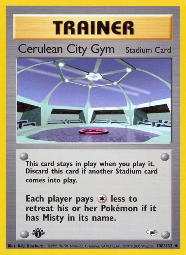 Cerulean City Gym card in English