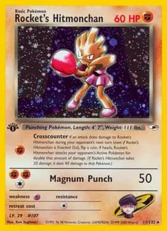 Rocket's Hitmonchan card in English