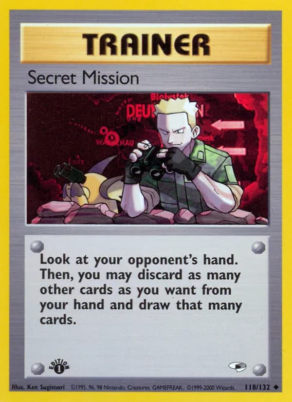 Secret Mission card in English