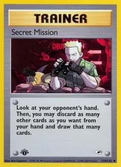 Secret Mission card in English