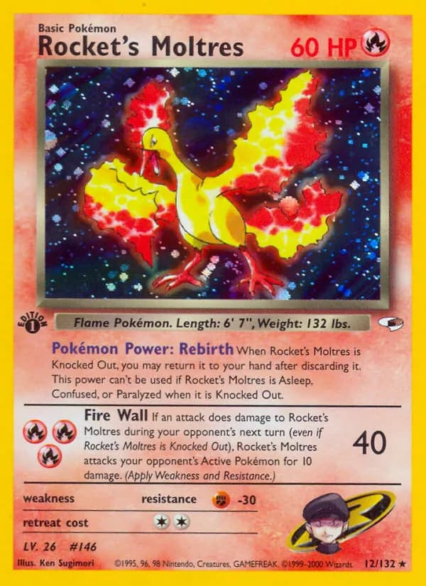 Rocket's Moltres card in English