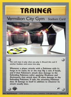 Vermilion City Gym card in English