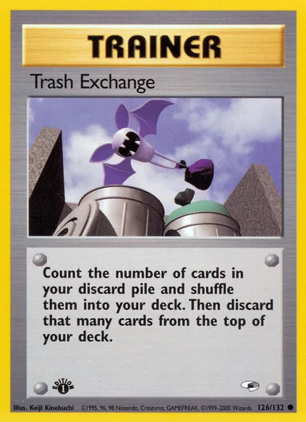 Trash Exchange card in English