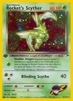 Rocket's Scyther card in English