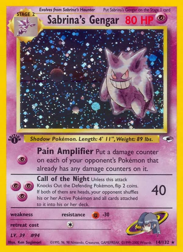 Sabrina's Gengar card in English
