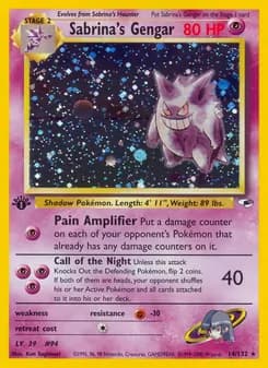 Sabrina's Gengar card in English