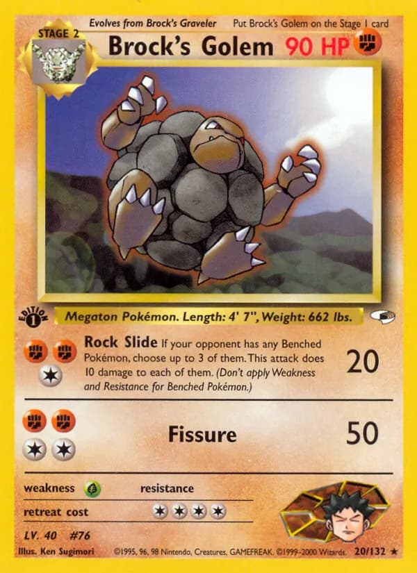 Brock's Golem card in English
