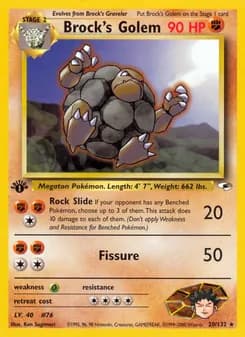 Brock's Golem card in English