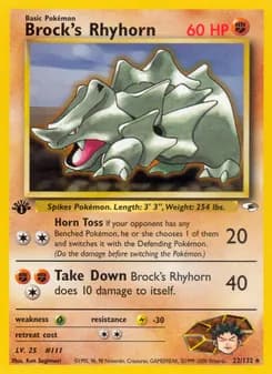Brock's Rhyhorn card in English