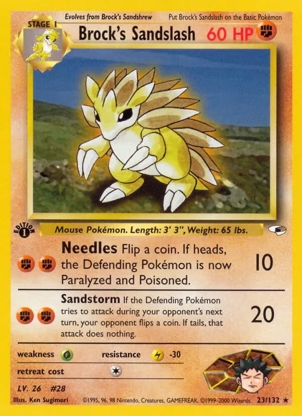 Brock's Sandslash card in English