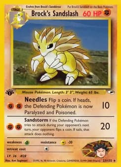 Brock's Sandslash card in English