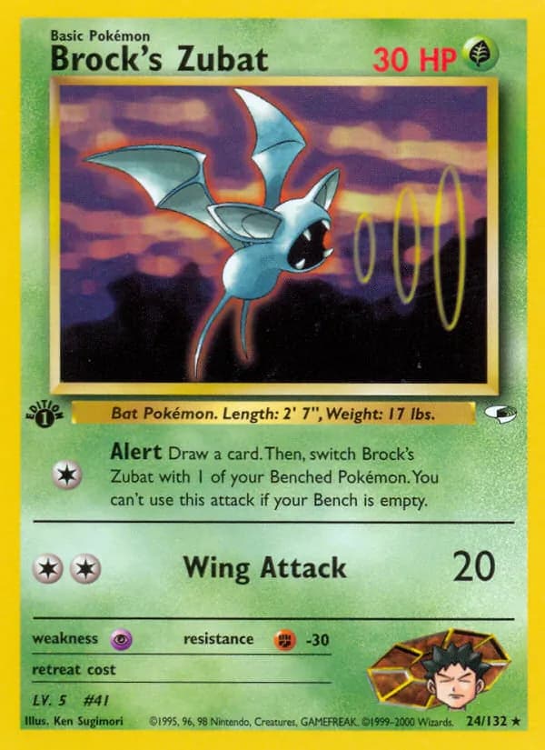Brock's Zubat card in English