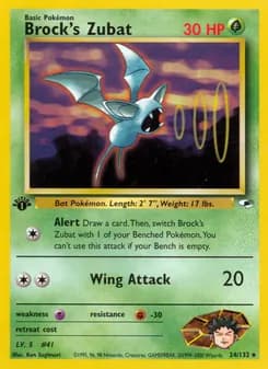 Brock's Zubat card in English