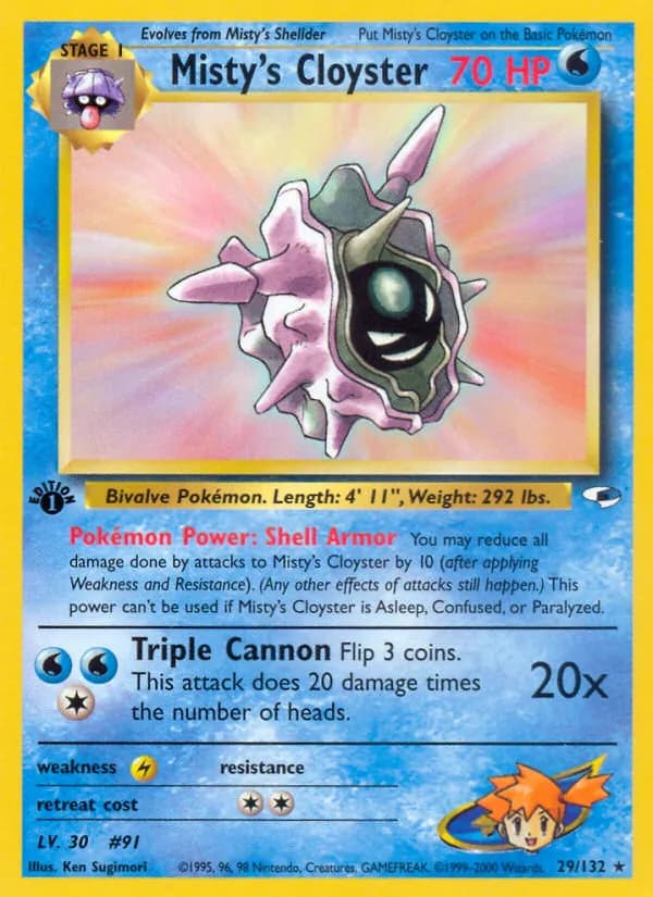 Misty's Cloyster card in English