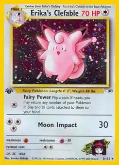 Erika's Clefable card in English