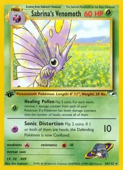 Sabrina's Venomoth card in English