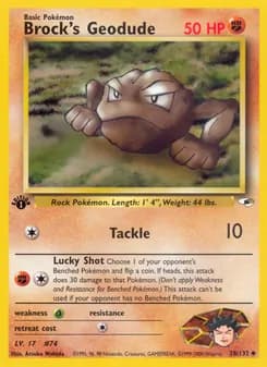 Brock's Geodude card in English