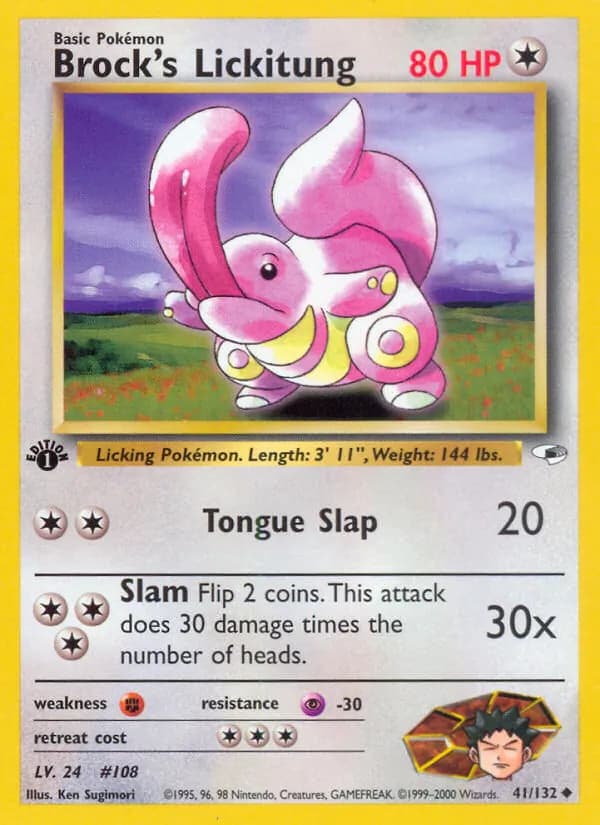 Brock's Lickitung card in English