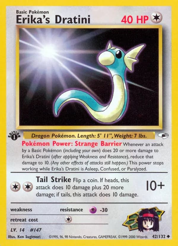 Erika's Dratini card in English