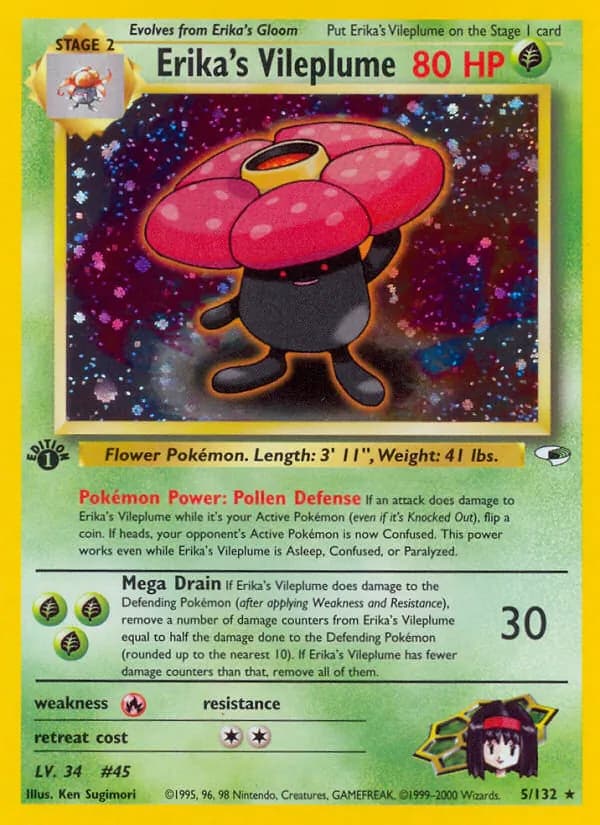 Erika's Vileplume card in English