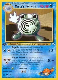 Misty's Poliwhirl card in English