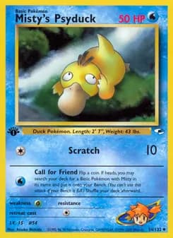 Misty's Psyduck card in English