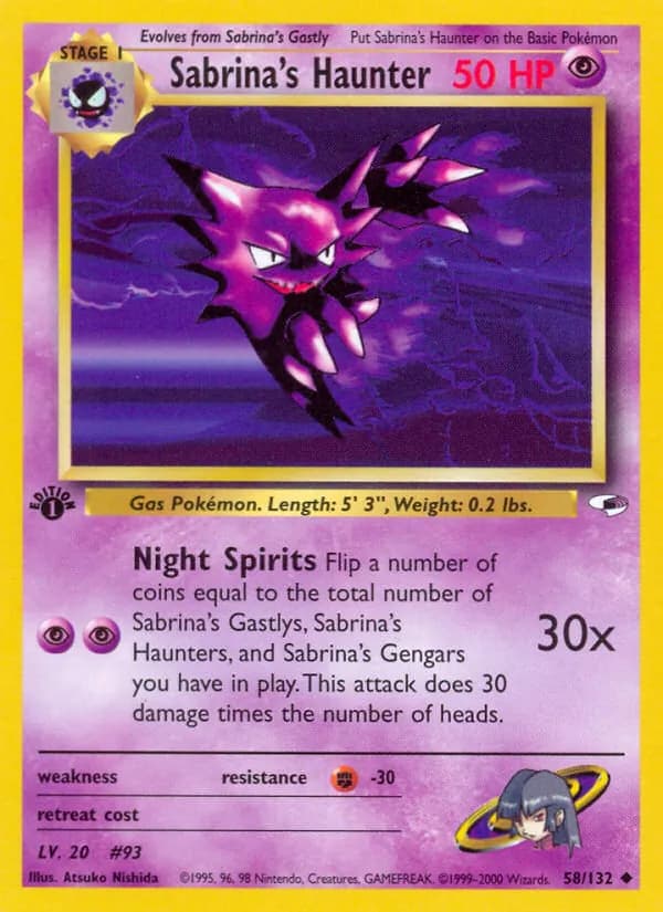 Sabrina's Haunter card in English