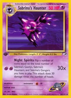 Sabrina's Haunter card in English