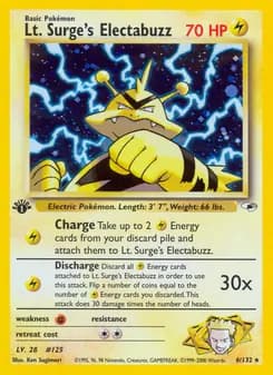 Lt. Surge's Electabuzz card in English