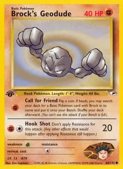 Brock's Geodude card in English